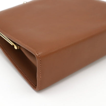 Salvatore Ferragamo Vara Chain Shoulder Bag Pochette Brown