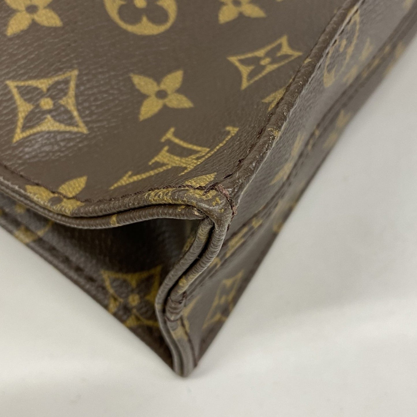 Louis Vuitton Monogram Sac Plat Tote Bag M51140 Brown