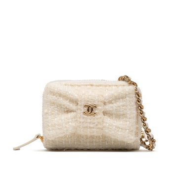 Chanel Coco Mark Ribbon Mini Chain Wallet