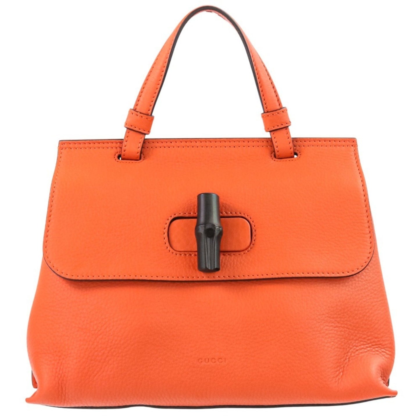 Gucci Bamboo Daily Top Handle 2-Way Handbag/Shoulder Bag 370831 Orange