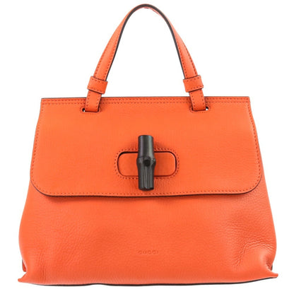 Gucci Bamboo Daily Top Handle 2-Way Handbag/Shoulder Bag 370831 Orange