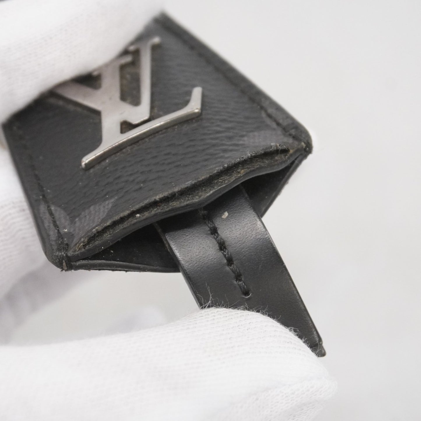 Louis Vuitton Monogram Eclipse Porte-Cls Cloche-Cls Keychain M63620 Black