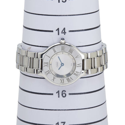 Cartier Must 21 Vantianne W10110T2 Quartz Watch With Silver Dial And Stainless Steel