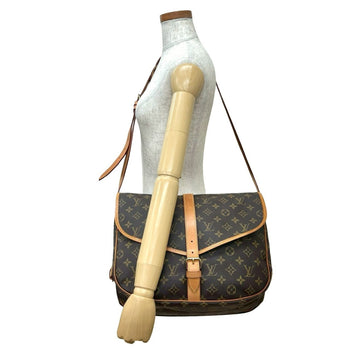 Louis Vuitton Vintage Saumur 35 Monogram Leather Shoulder Bag/Body Bag Brown 39143