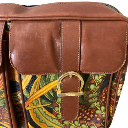 Salvatore Ferragamo Botanical Leather Combination Shoulder Bag