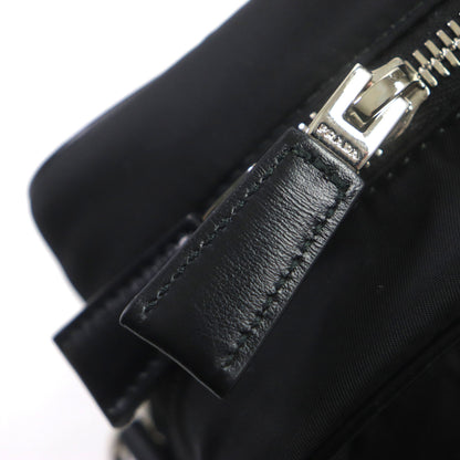 Prada 1Bh197 Triangle Logo Re-Nyion Nylon And Leather Shoulder Bag With Pouch