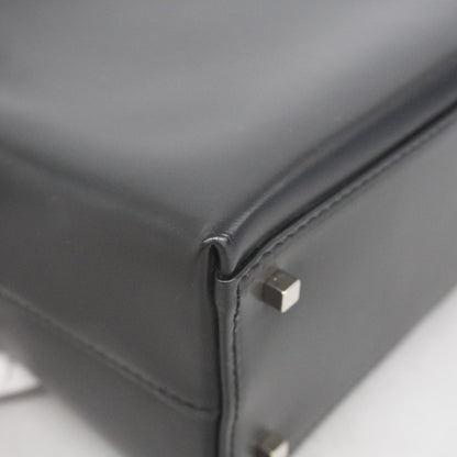 Salvatore Ferragamo Gancini Leather Handbag In Black For Women