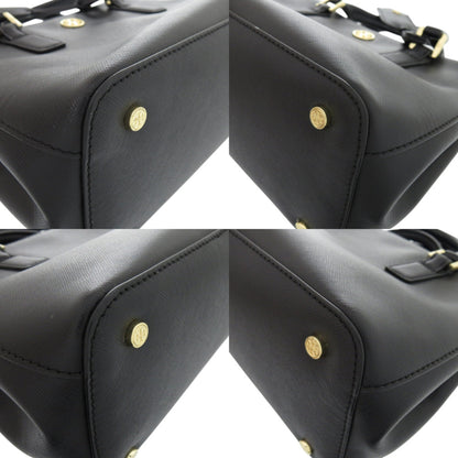 Tory Burch 2-Way Robinson Micro Zip Tote In Black Leather