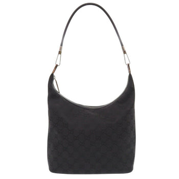 Gucci 01234 203419 Gg Canvas Black Shoulder Bag 0639Gucci