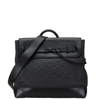 Louis Vuitton Monogram Eclipse Steamer Pm Handbag Shoulder Bag M44731 Noir Black Taurillon Leather