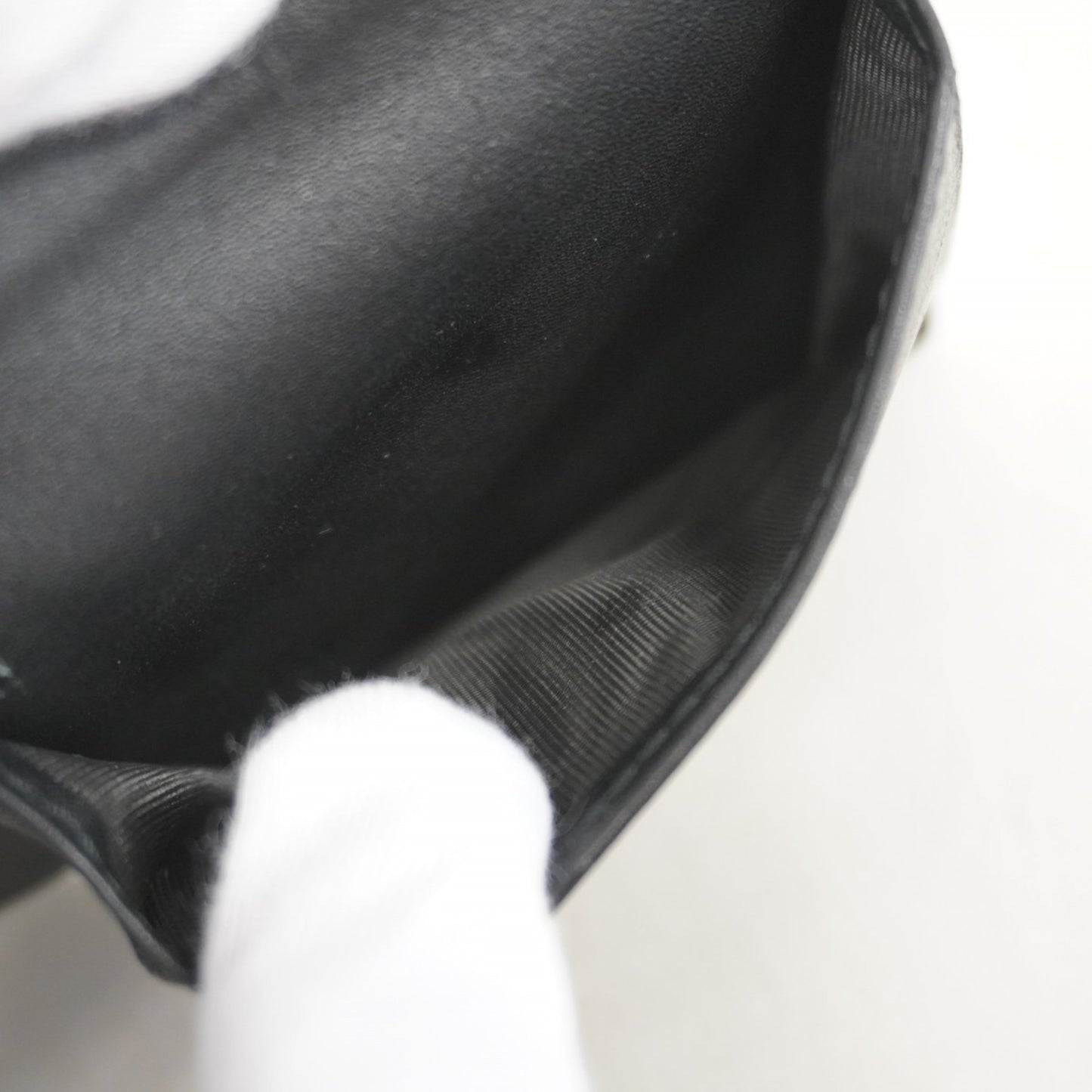 Gucci Micro Guccissima Wallet 150413 Leather Black