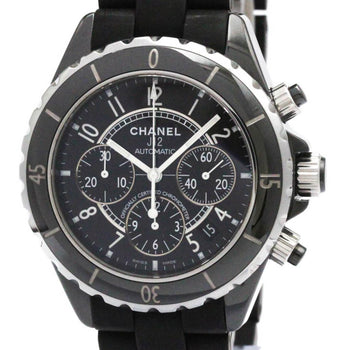 Chanel J12 Chronograph Ceramic Rubber Automatic Watch H0939 Polished