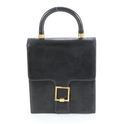 Christian Dior Leather Tote Handbag Black