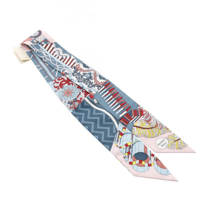 Hermes Herms Twilly "De L'Ombrelle Aux Duels Vieux" Silk Scarf