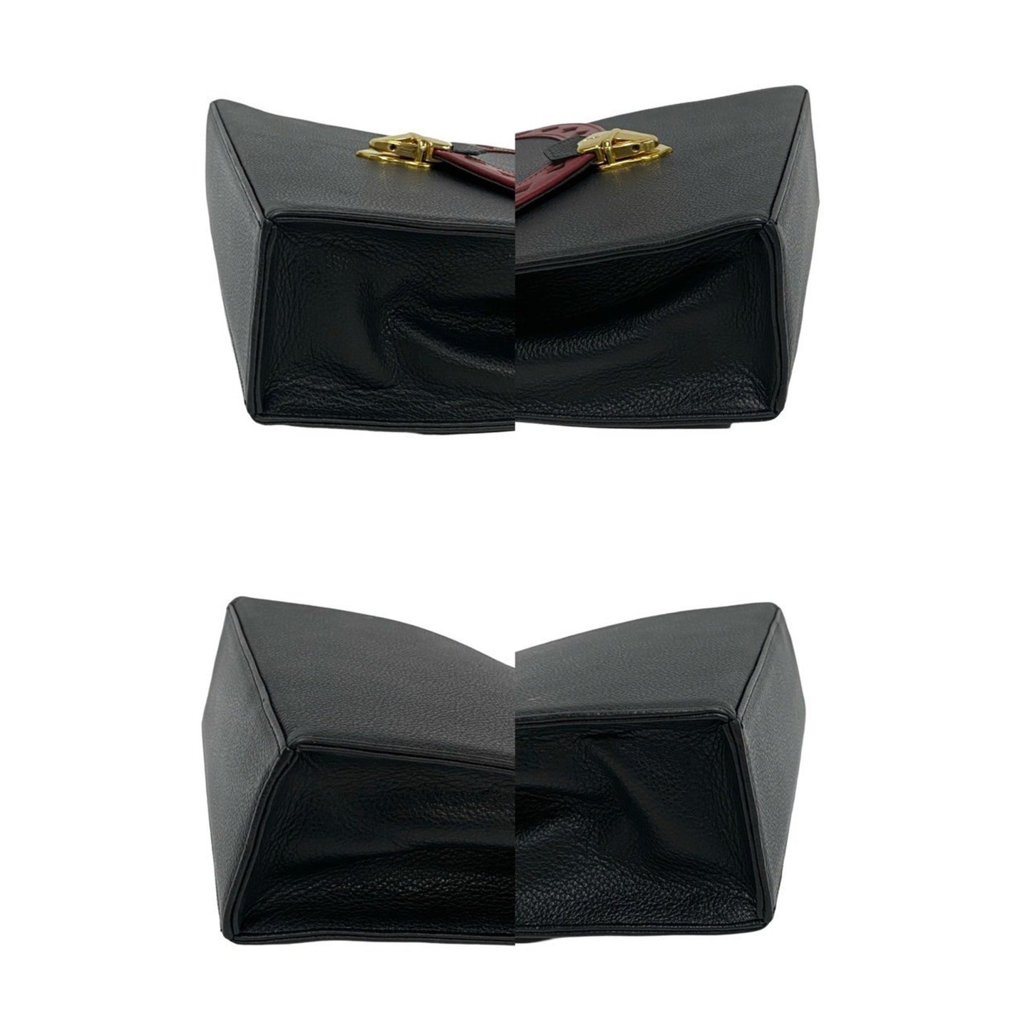 Yves Saint Laurent Ysl Cutout Perforated Leather 2-Way Handbag/Shoulder Bag