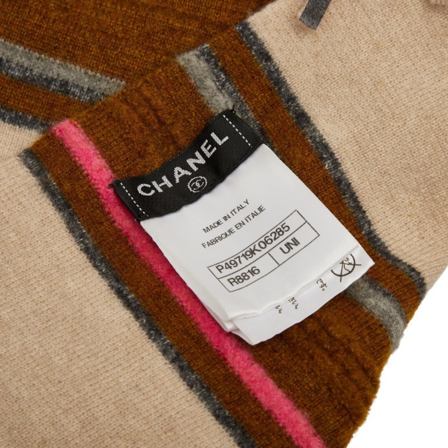 Chanel Striped Scarf