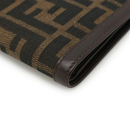 Fendi Zucca Pattern Bifold Wallet In Canvas And Leather