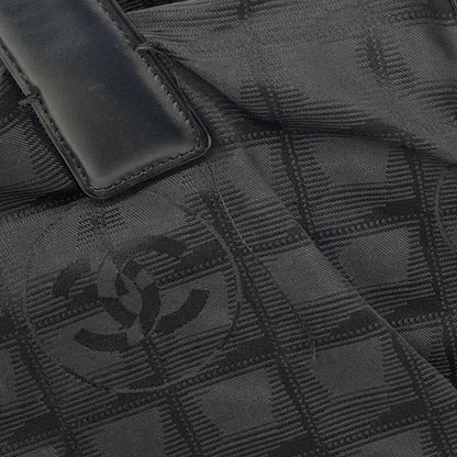Chanel New Travel Nylon Tote Bag In Black Champagne