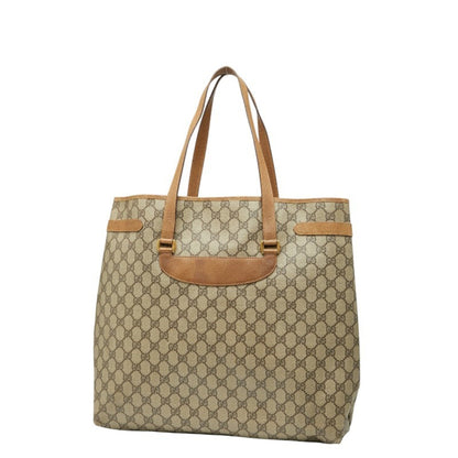 Gucci Gg Supreme Tote Bag 3902061 Brown Leather