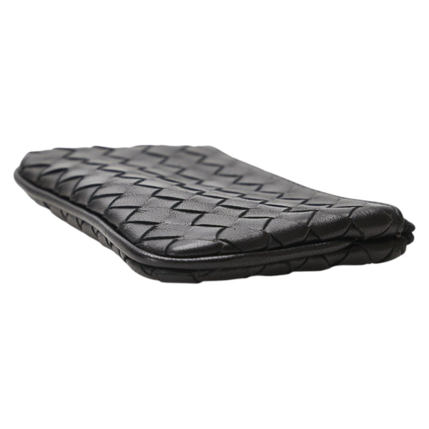 Bottega Veneta Intrecciato Wallet/Coin Case Black Leather