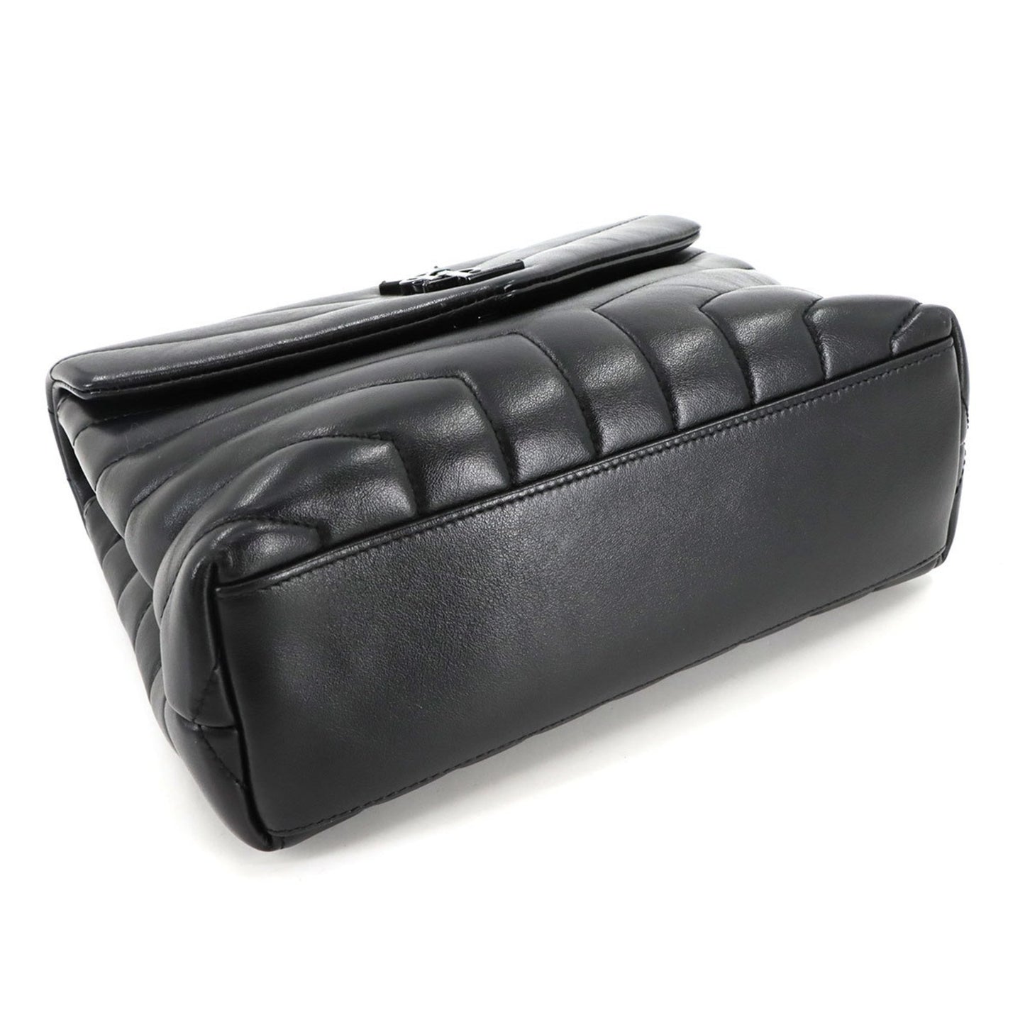 Saint Laurent Loulou Small Chain Shoulder Bag In Black Leather