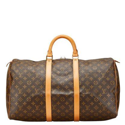 Louis Vuitton Monogram Keepall 50 Boston Bag/Travel Bag M41426 Brown Leather