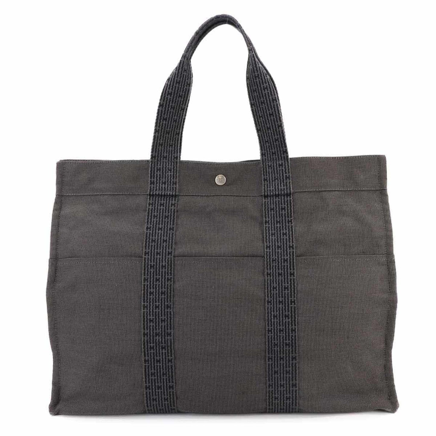 Hermes Herms Herline Tote Gm Bag In Gray Canvas