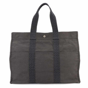 Hermes Herms Herline Tote Gm Bag In Gray Canvas