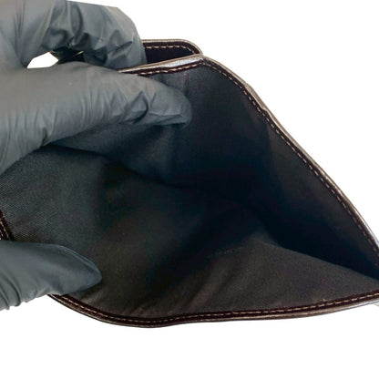 Unused Fendi Zucca Ff Pattern Canvas And Leather Bifold Wallet With Card Case