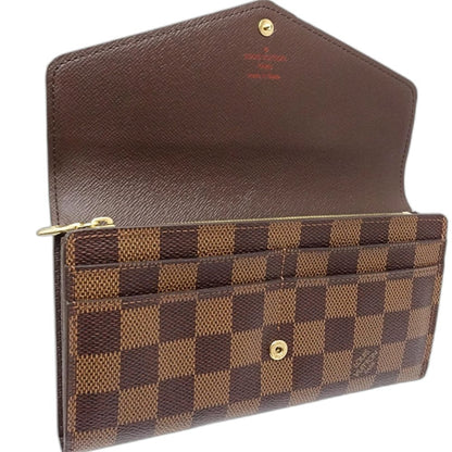 Louis Vuitton Damier Long Wallet N63209 Portefeuille Sarah Ebene