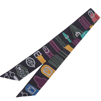 Herms Twilly Presidential Horse Harness Harnais Des Presidents Silk Aubergine Vert Mille Scarf