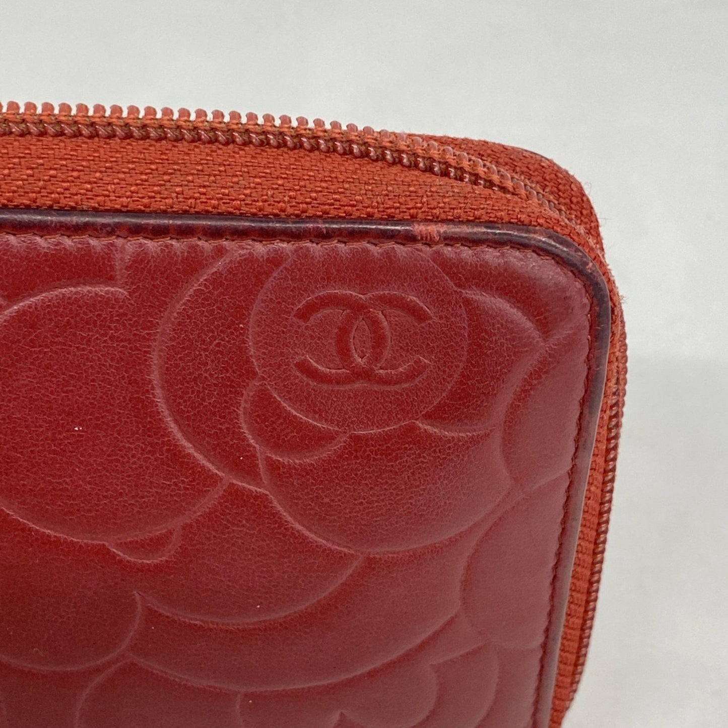 Chanel Camellia Lambskin Long Wallet
