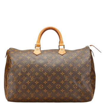 Louis Vuitton Monogram Speedy 40 Handbag/Boston Bag M41522 Brown Leather
