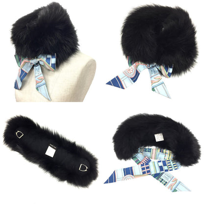Hermes Hermes Tippet Fox Fur Fur Collar Collar Scarf Stole