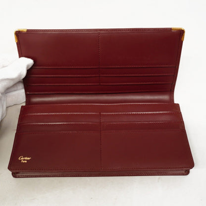 Cartier Must Long Wallet Leather Bordeaux