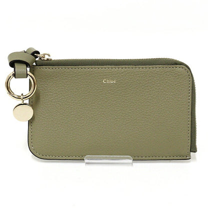 Chlo Chloe Grained Leather Alphabet Wallet Card Case Chc21Wp716F5738I Pottery Green