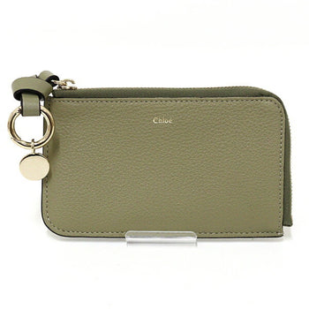 Chlo Chloe Grained Leather Alphabet Wallet Card Case Chc21Wp716F5738I Pottery Green
