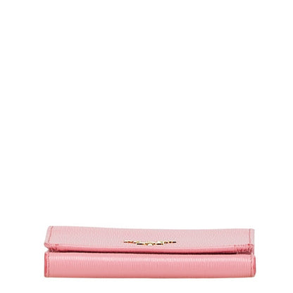 Prada Tri-Fold Wallet Pink Leather