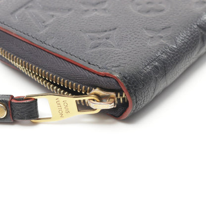 Louis Vuitton Zippy Wallet Monogram Empreinte Marine Rouge Round Long Leather