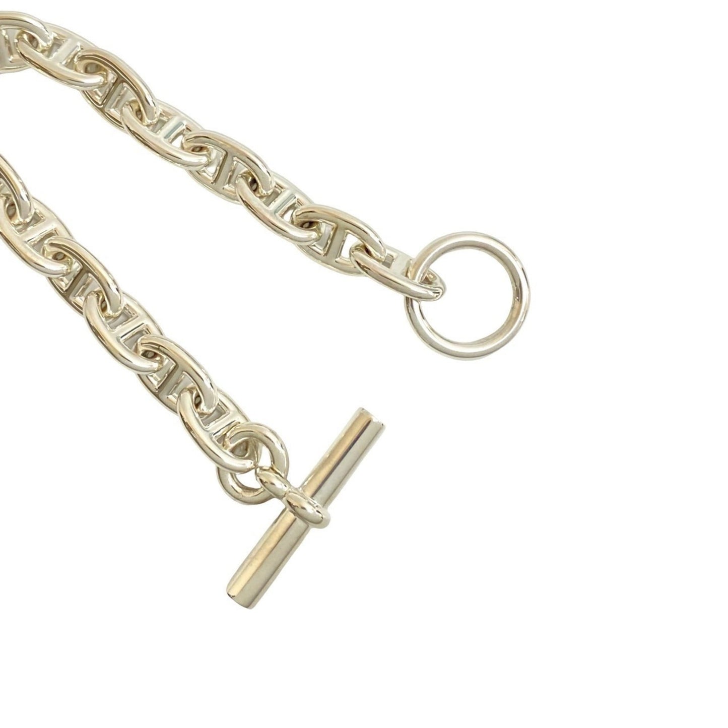 Hermes Chaine D'Ancre Mm 16-Link Sterling Silver 925 Chain Bracelet