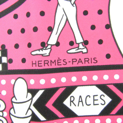 Hermes Carre 55 Hot To Tror Women'S Silk Bandana Black