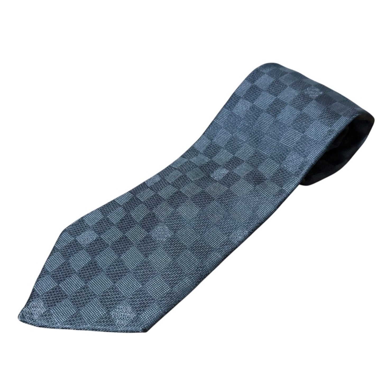 Louis Vuitton Damier Graphite 100% Silk Tie