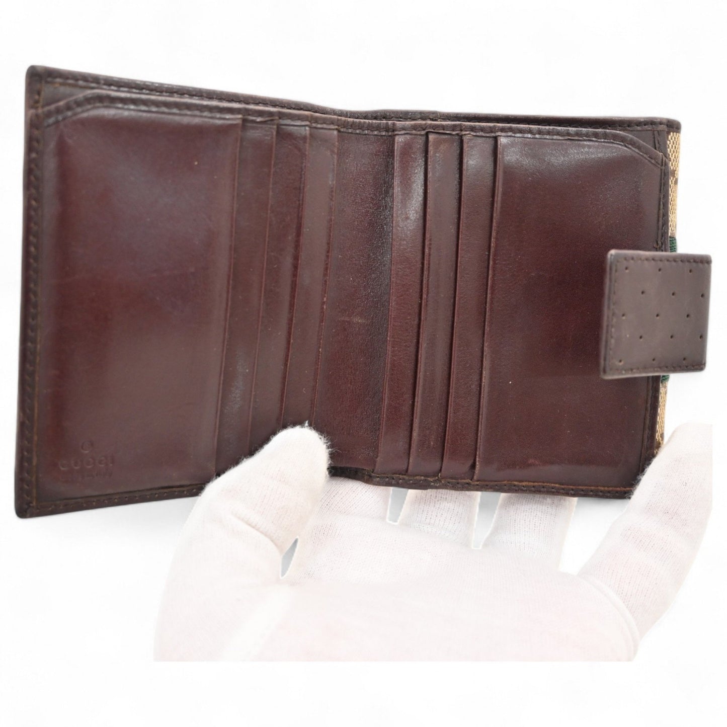 Gucci Gg Canvas Sherry Line Bifold Wallet