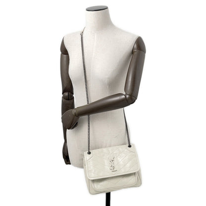 Yves Saint Laurent Niki Baby Leather Bag 6331600En049207 Saint Laurent Paris White