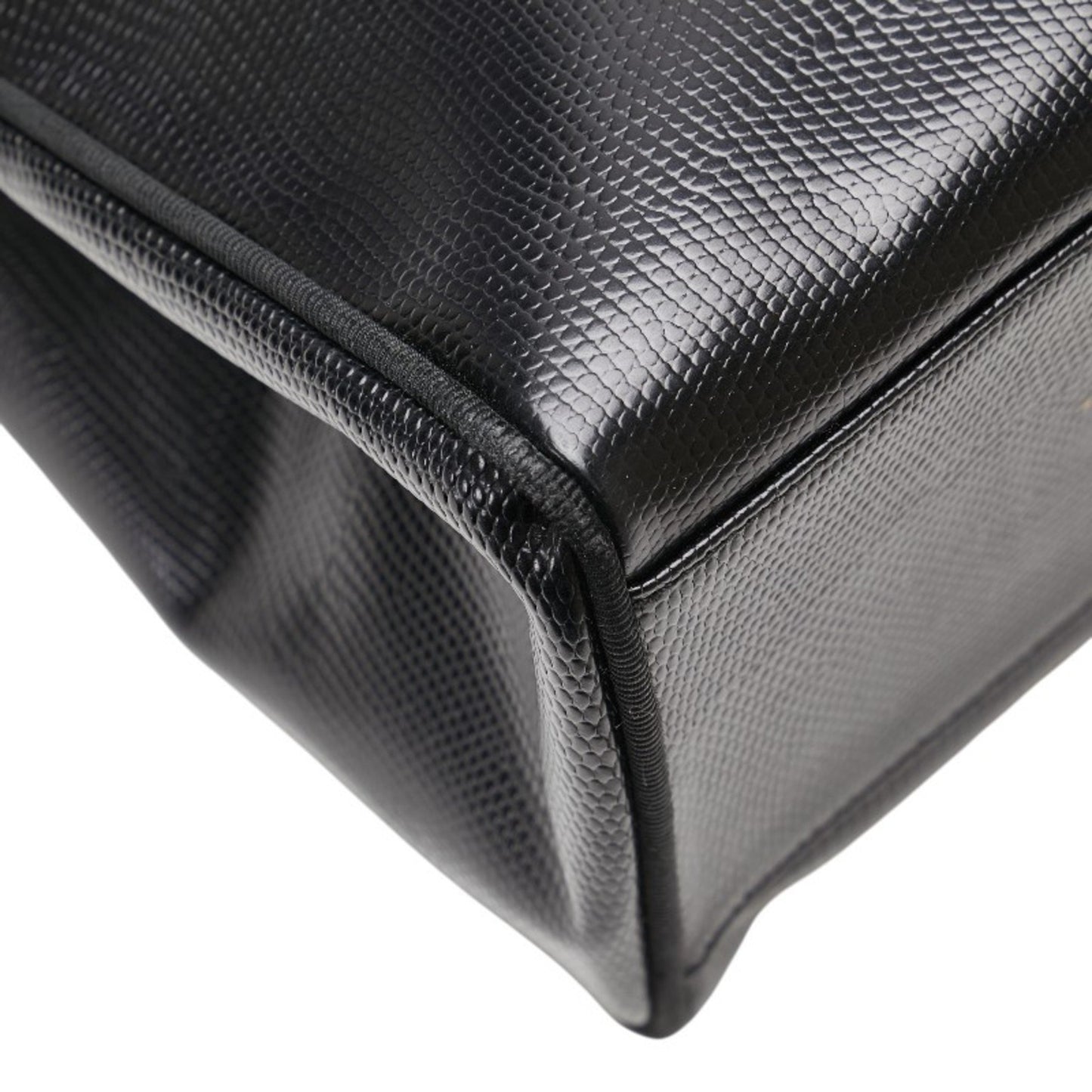 Salvatore Ferragamo Vara Ribbon Embossed Tote Bag/One-Shoulder Bag Au-21 25 30 Black Leather