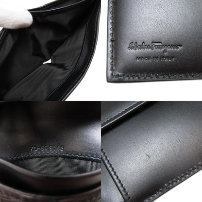 Salvatore Ferragamo Gancini Pattern Bi-Fold Wallet Leather