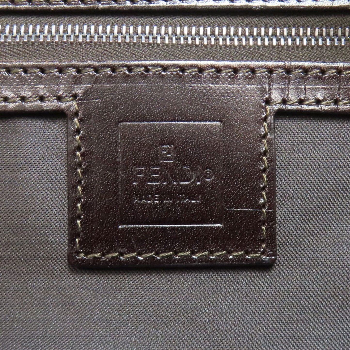 Fendi Zucca Pattern Handbag Canvas