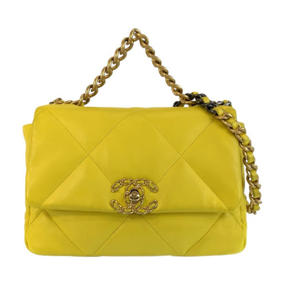 Chanel Chanel Matelasse 19 Coco Mark Turnlock Yellow Gold Hardware Lambskin Chain Shoulder Bag
