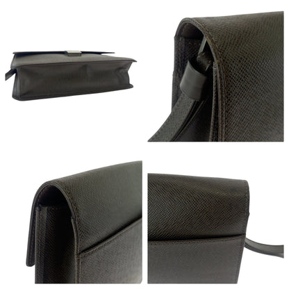 Louis Vuitton Taiga Selenga Brown Silver Hardware M30786 Second Bag Clutch