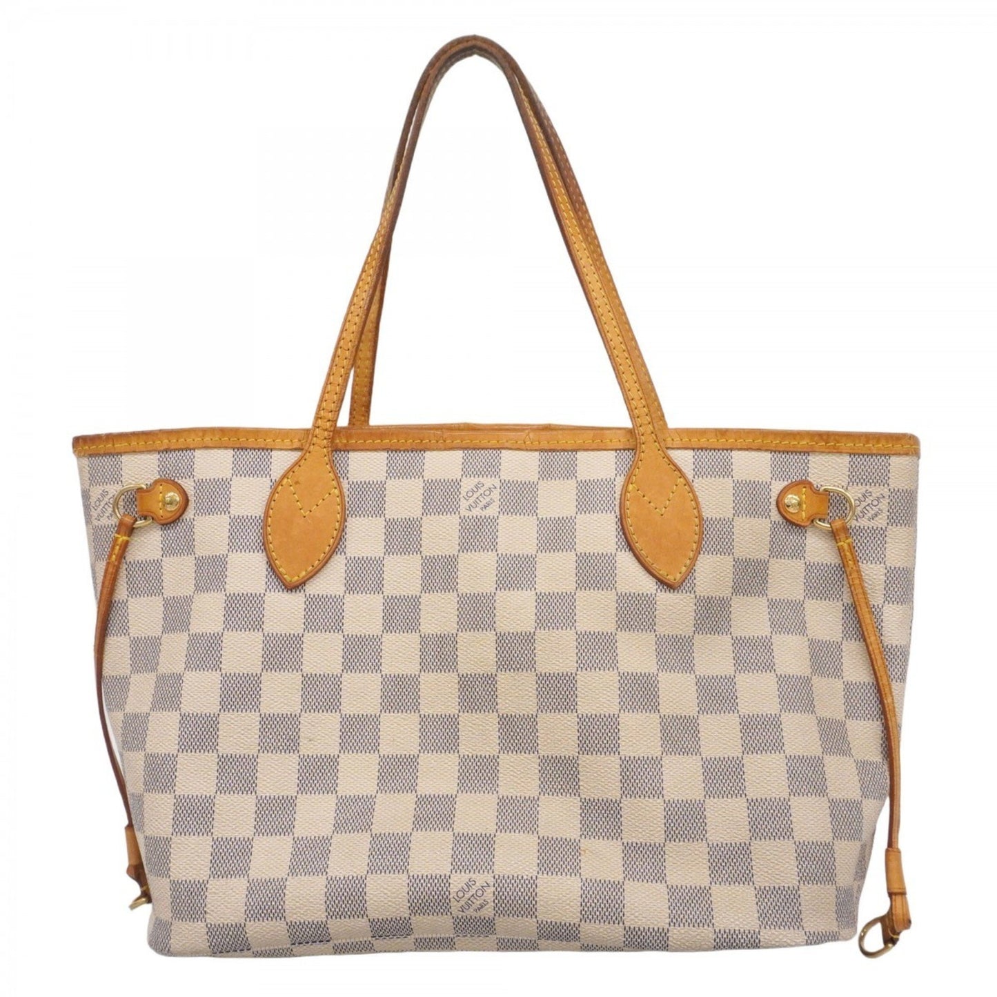 Louis Vuitton Damier Azur Neverfull Pm Tote Bag N51110 White
